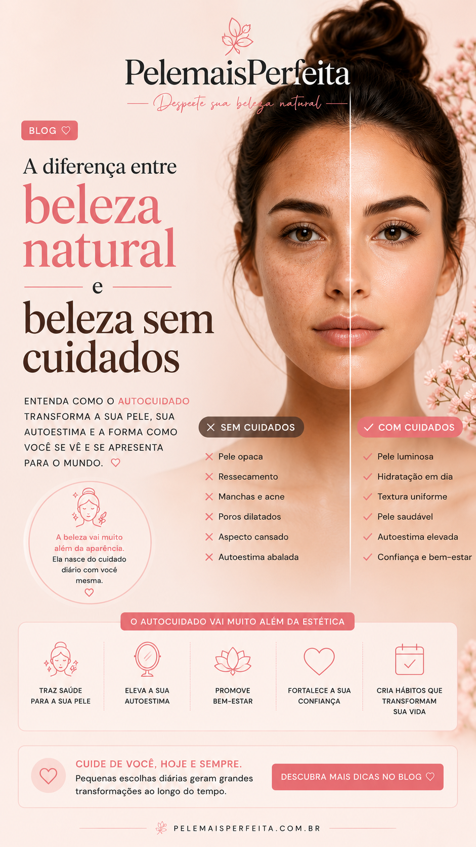 Beleza natural com cuidados diários